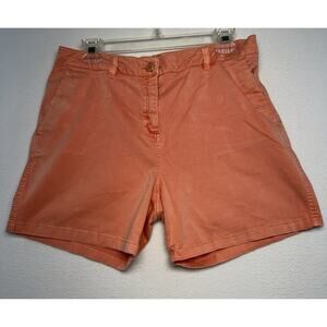 JOULES Chino Cruise Casual Shorts Orange Cotton Blend Women 10 Travel Streetwear